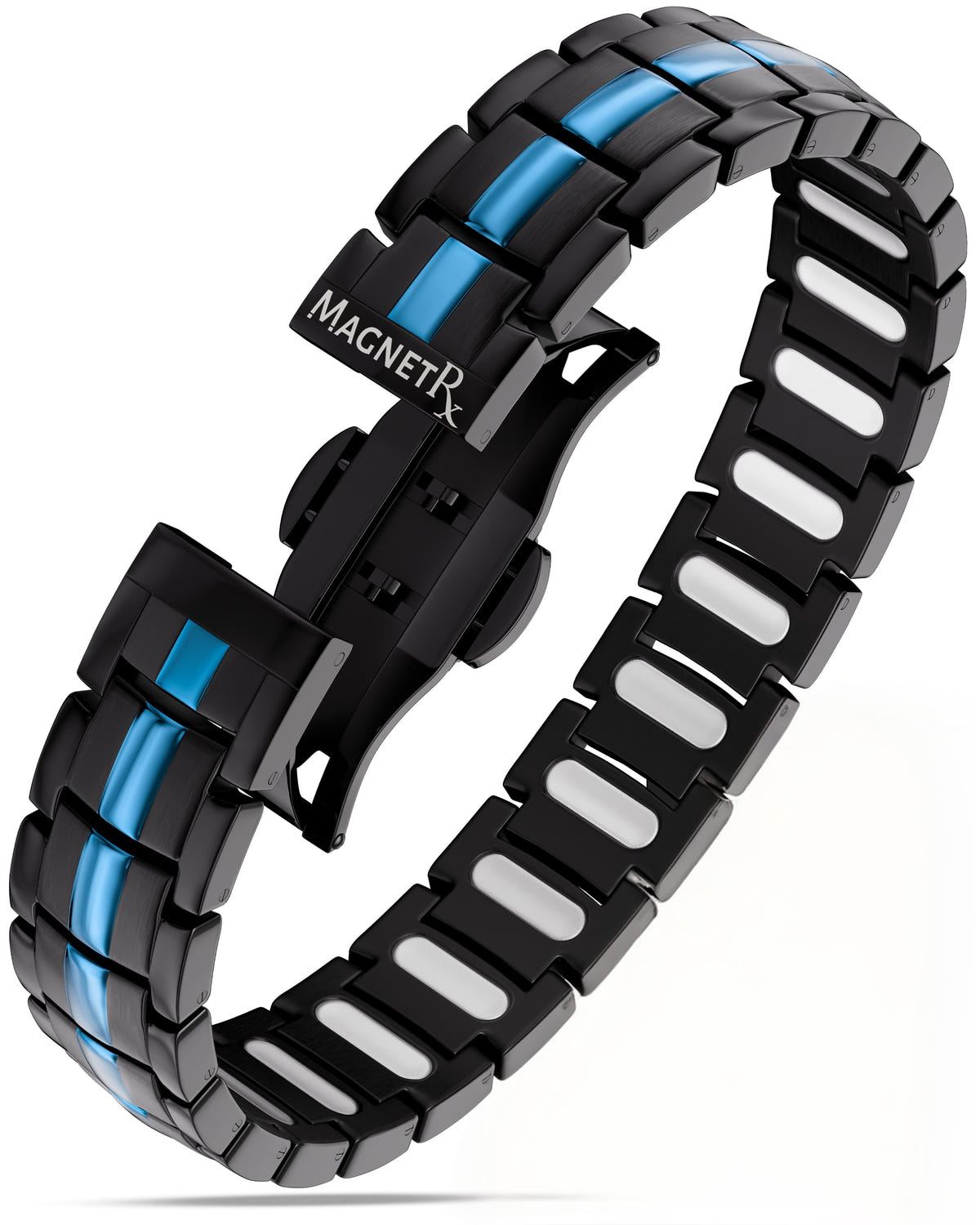 Magnetic Bracelet EllipseMAX Magnetic Bracelet for Men (Black & Blue Line) MagnetRX