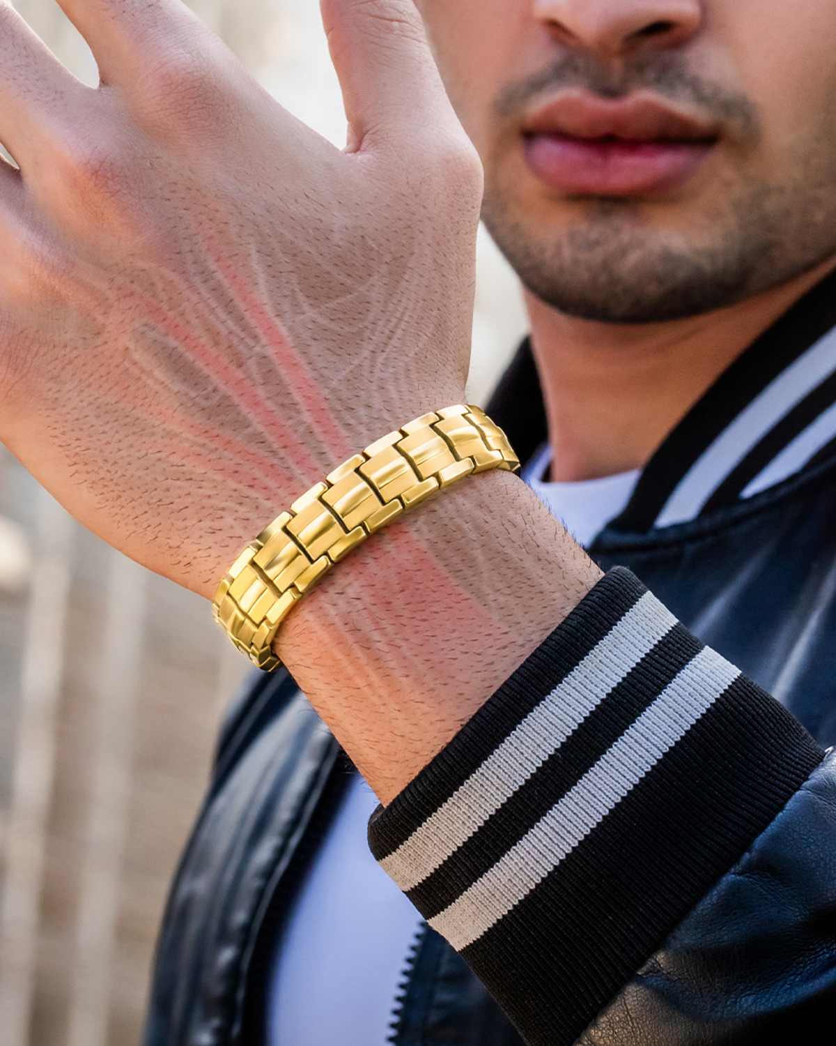 EllipseMAX Magnetic Bracelet for Men (Gold)