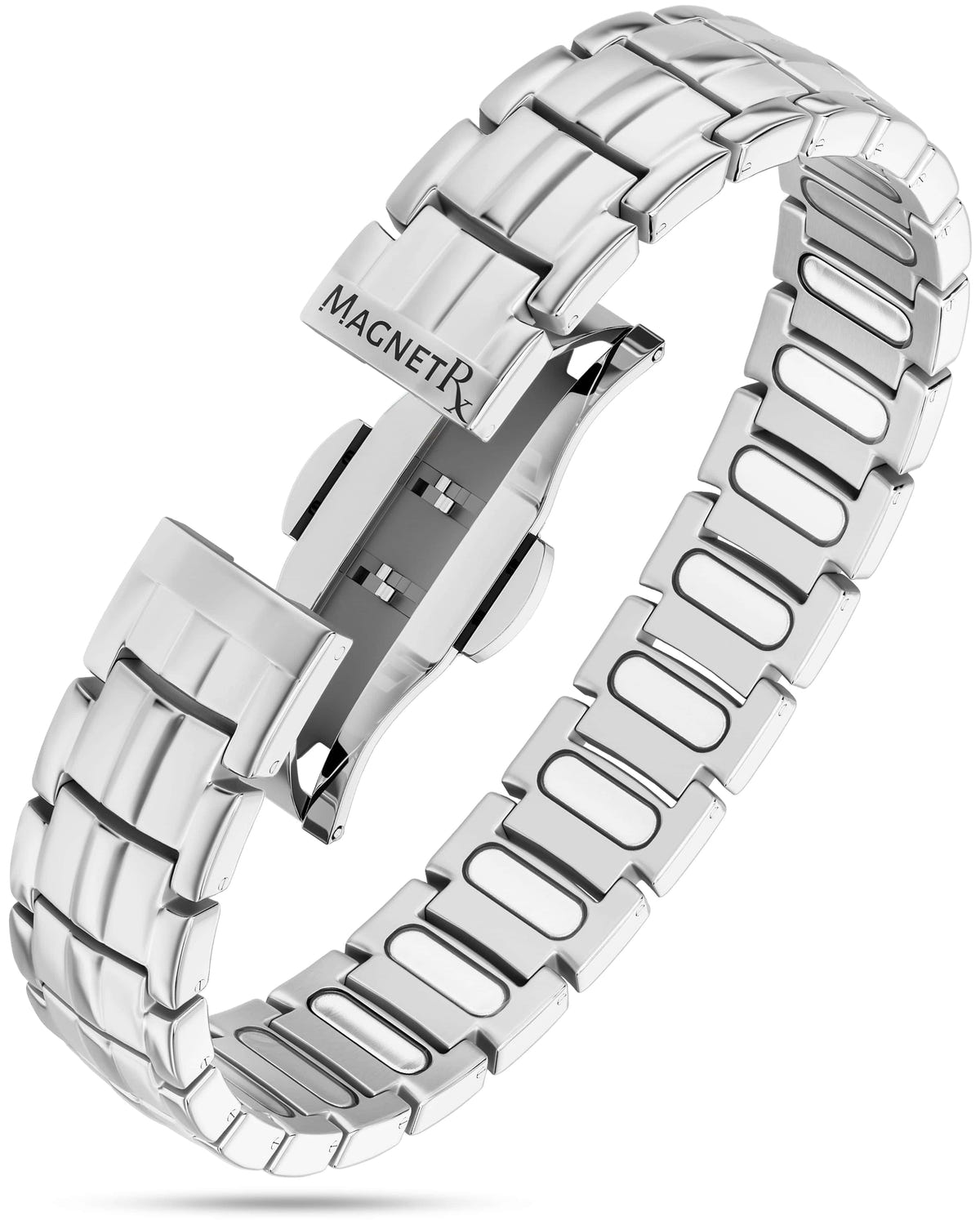 EllipseMAX Magnetic Bracelet for Men (Silver)