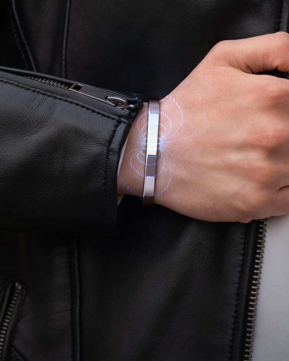 Magnetic Bracelet Men’s Magnetic Bracelet Cuff (Polished Silver) MagnetRX