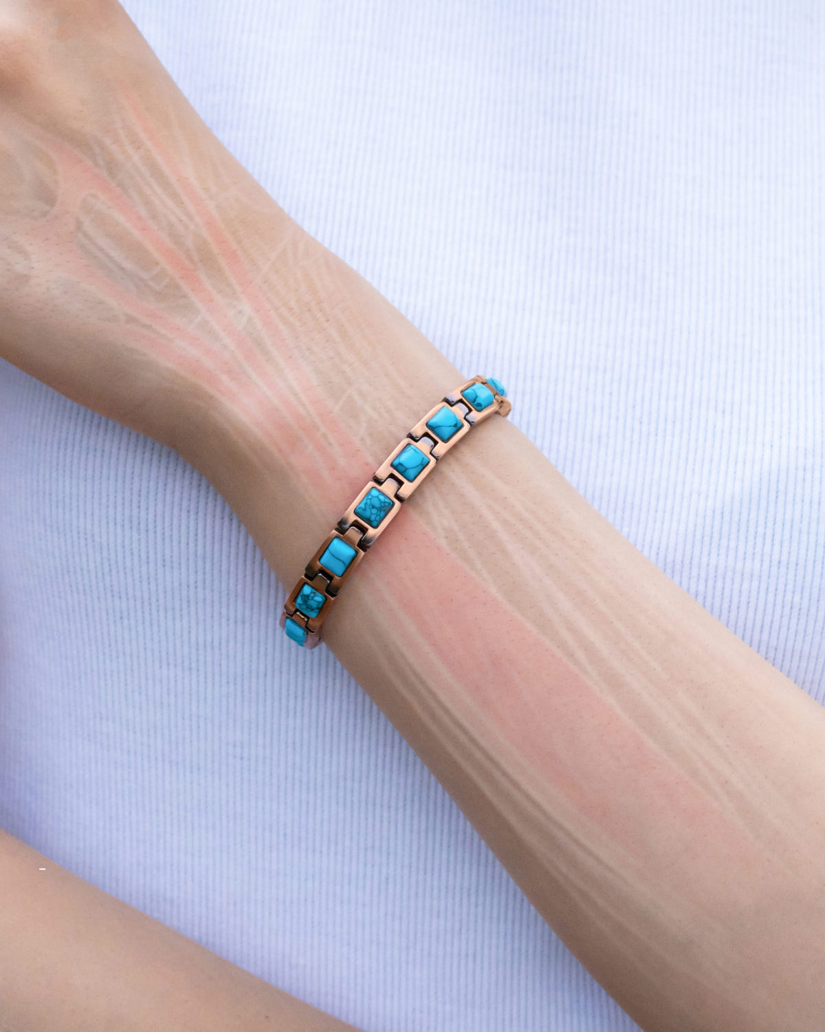 Women's Ultra Strength Pure Copper Magnetic Bracelet (Classic Turquoise)
