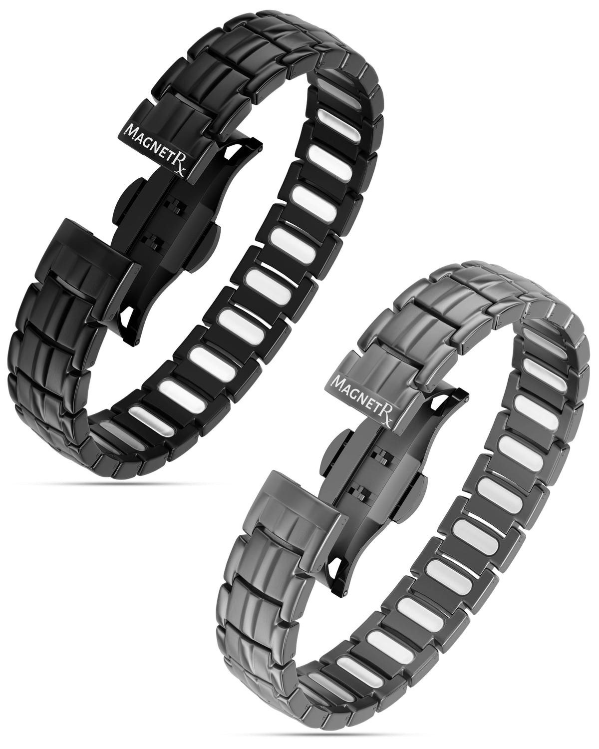 Men’s EllipseMAX Magnetic Bracelet Duo – Black & Gunmetal
