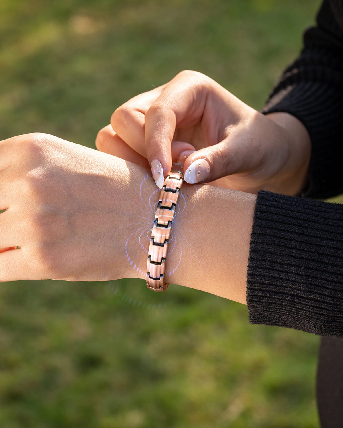 Women’s EllipseMAX Magnetic Bracelet Duo – Copper & Silver/Gold