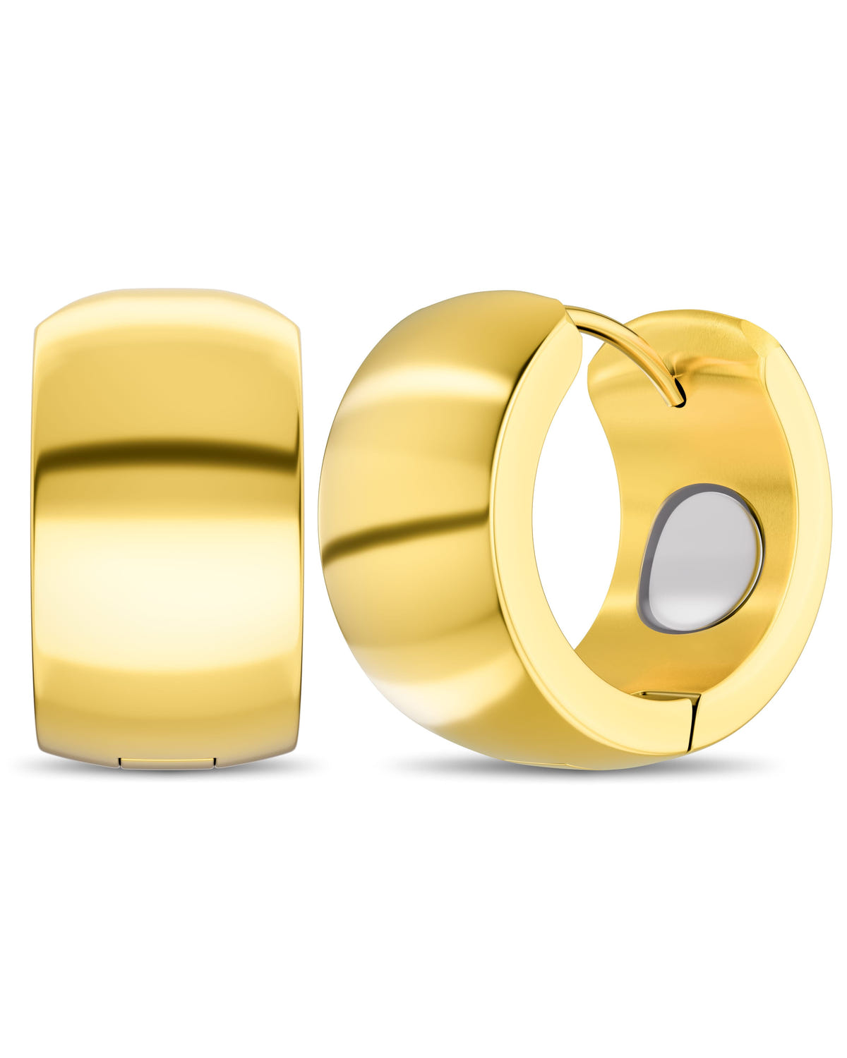 Magnetic Earrings Polished Magnetic Therapy Earrings For Women (Gold | Medium) MagnetRX