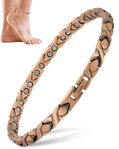 Ultra Strength Copper Magnetic Therapy Anklet for Women