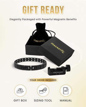 Magnetic Anklet Ultra Strength Titanium Magnetic Therapy Anklet for Men (Black) MagnetRX
