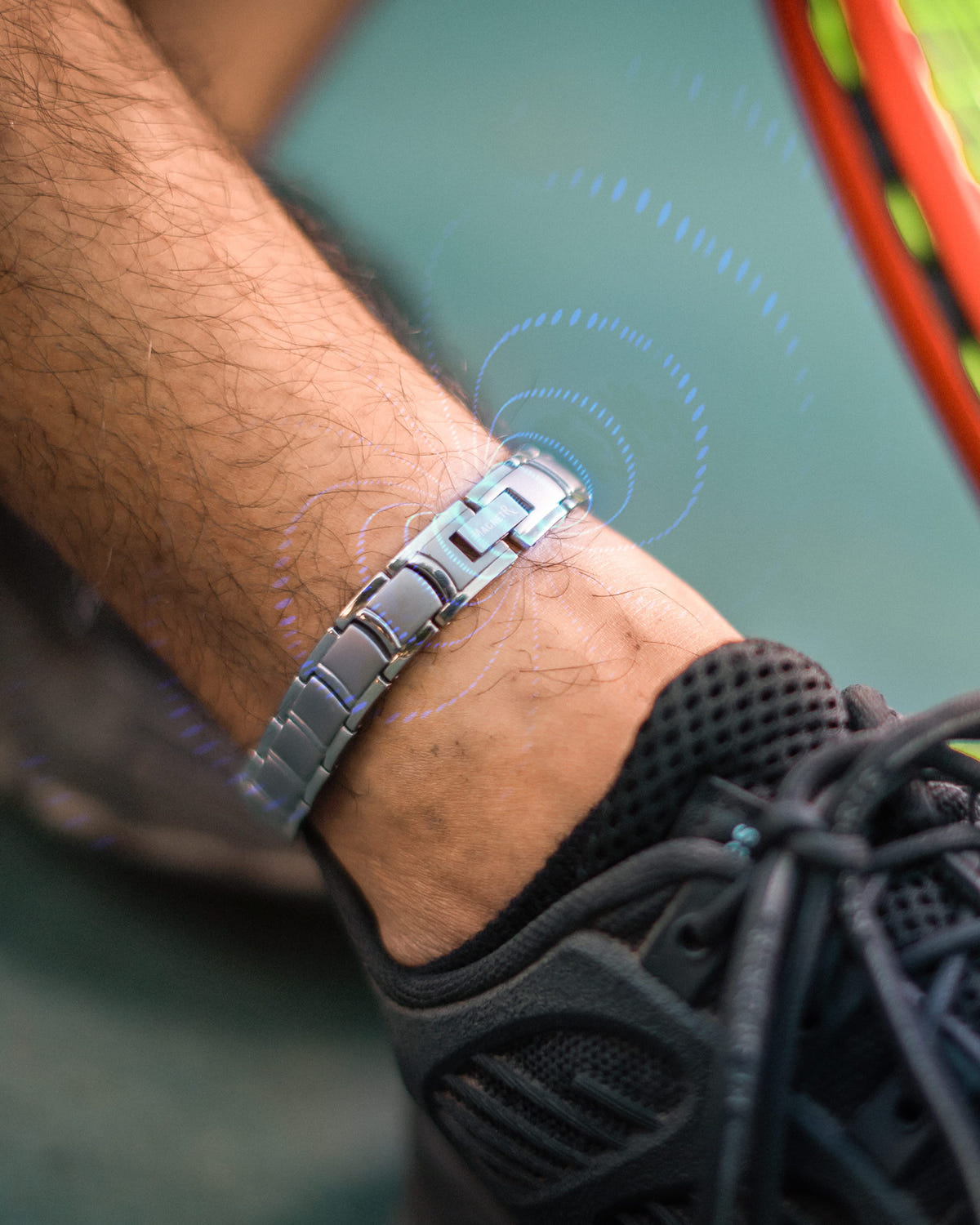 Magnetic Anklet Ultra Strength Titanium Magnetic Therapy Anklet for Men (Silver) MagnetRX