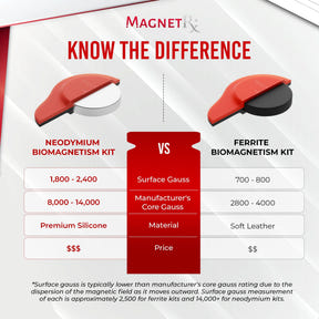 Biomagnetic Therapy Magnet Set — Neodymium & Silicone (2 Large Magnets)