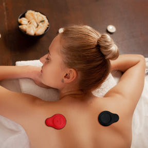 Set de Imán para Terapia Biomagnética — Neodimio y Cuero (2 Imanes Medianos)