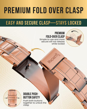 3x Strength Copper Magnetic Bracelet for Men (Stealth)
