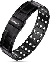 3x Strength Titanium Magnetic Bracelet for Men (Black)