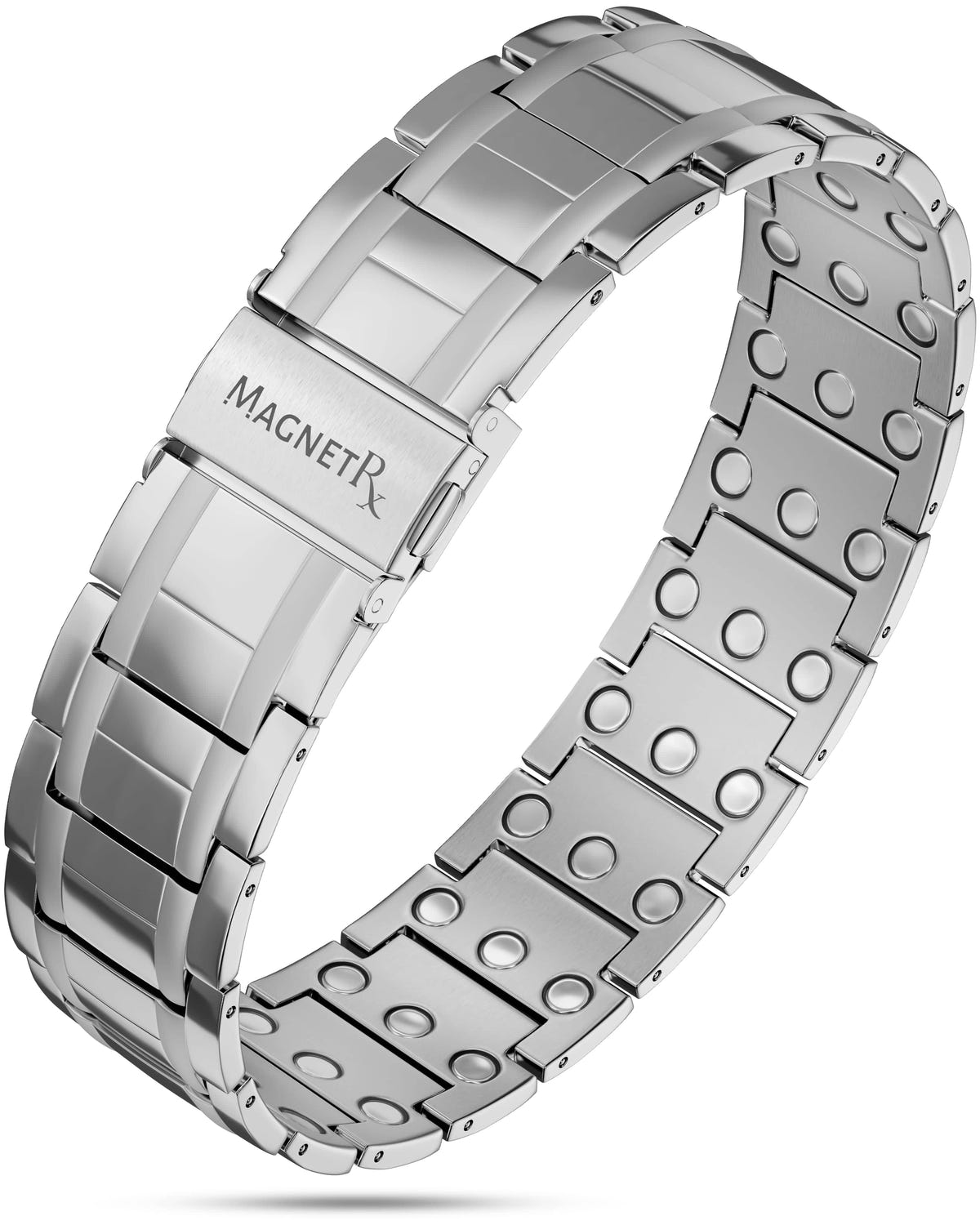 3x Strength Titanium Magnetic Bracelet for Men (Silver)