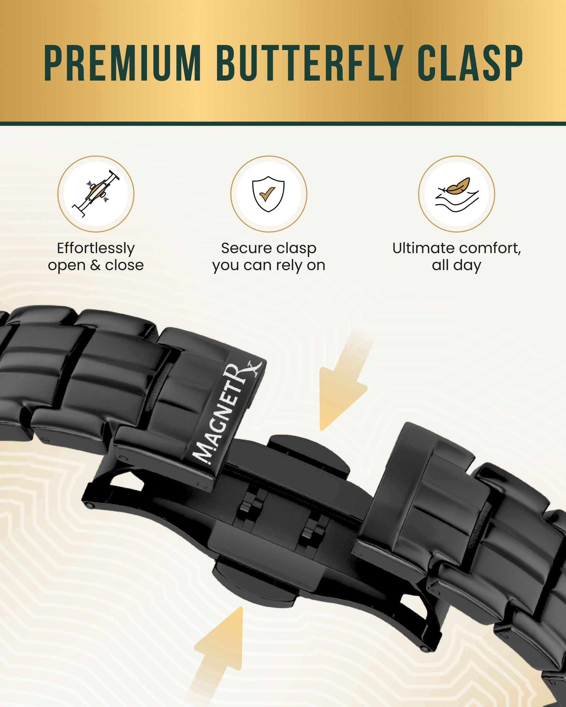 EllipseMAX Magnetic Bracelet for Men (Black)