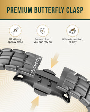 EllipseMAX Magnetic Bracelet for Men (Gunmetal)