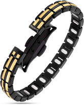 EllipseMAX Magnetic Bracelet for Women (Black & Gold)