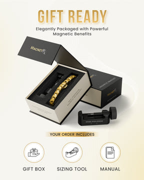 EllipseMAX Magnetic Bracelet for Women (Gold)
