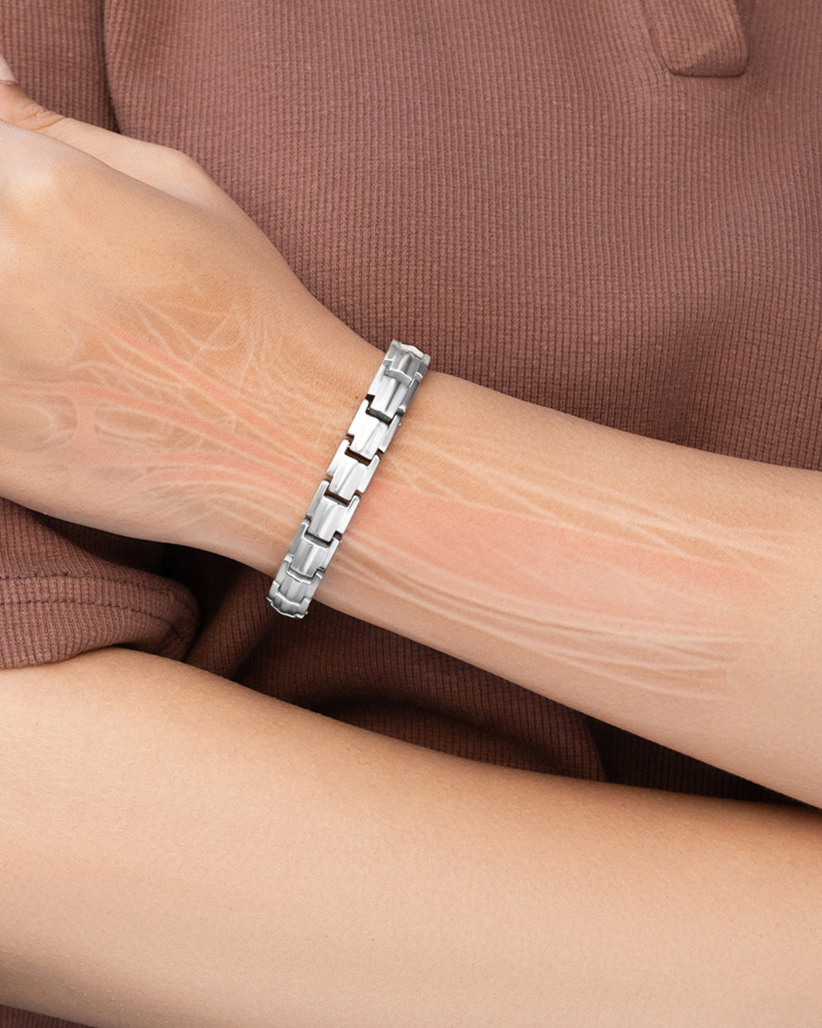 EllipseMAX Magnetic Bracelet for Women (Silver)