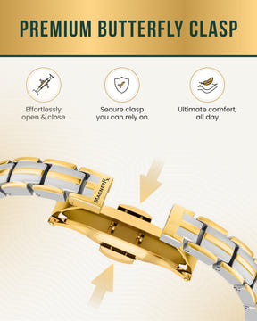 EllipseMAX Magnetic Bracelet for Women (Silver & Gold)