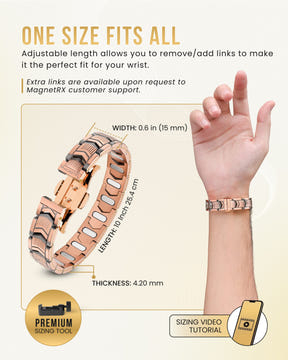 Magnetic Bracelet EllipseMAX Magnetic Copper Bracelet for Men (Arrow) MagnetRX