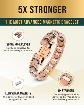 Magnetic Bracelet EllipseMAX Magnetic Copper Bracelet for Men (Arrow) MagnetRX