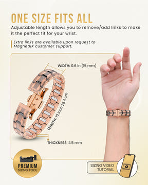 Magnetic Bracelet EllipseMAX Magnetic Copper Bracelet for Men (Tire) MagnetRX