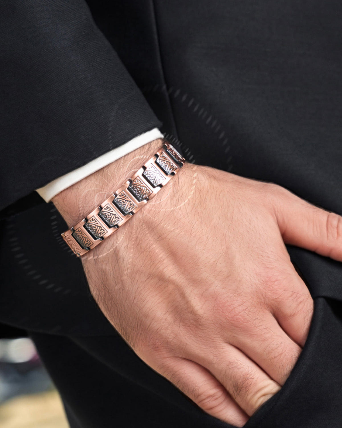 EllipseMAX Magnetic Copper Bracelet for Men (Viking)