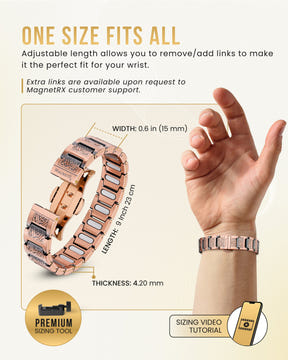 EllipseMAX Magnetic Copper Bracelet for Men (Viking)