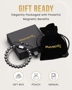 Magnetic Bracelet High Power Magnetic Hematite Bracelet Classic 8mm Bead MagnetRX
