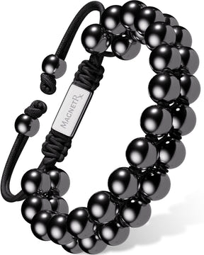 High Power Magnetic Hematite Bracelet Double Row