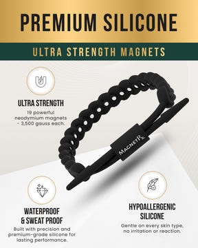 Magnetic Bracelet Magnetic Silicone Golf Bracelets (Braided) MagnetRX