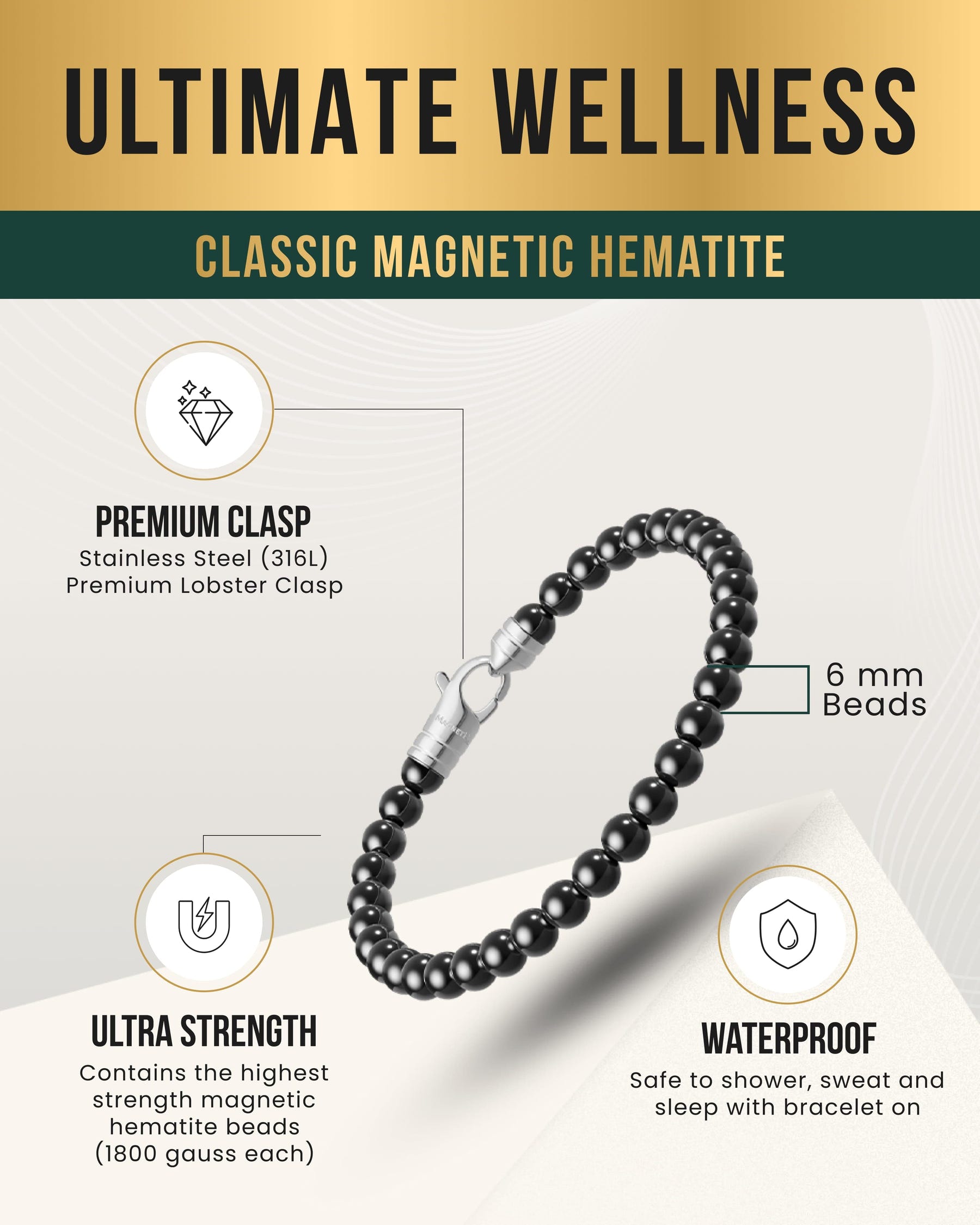 MAX Strength Magnetic Hematite Bracelet (Classic)
