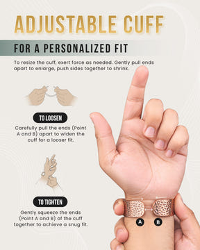 Magnetic Bracelet Mega Strength Magnetic Therapy Bracelet Wide Hammered Copper Cuff MagnetRX