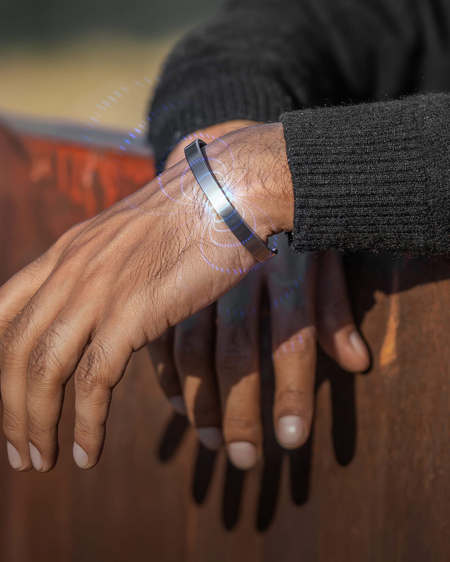 Magnetic Bracelet Men’s Magnetic Bracelet Cuff (Brushed Silver) MagnetRX