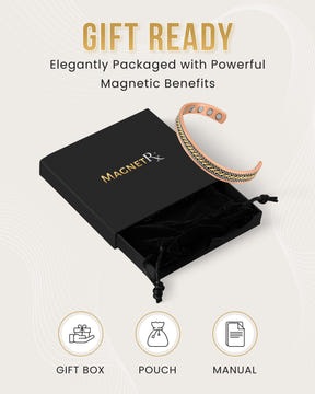 Magnetic Bracelet Women’s Inlay Silver & Gold Wire Copper Magnetic Therapy Bracelet Bangle MagnetRX