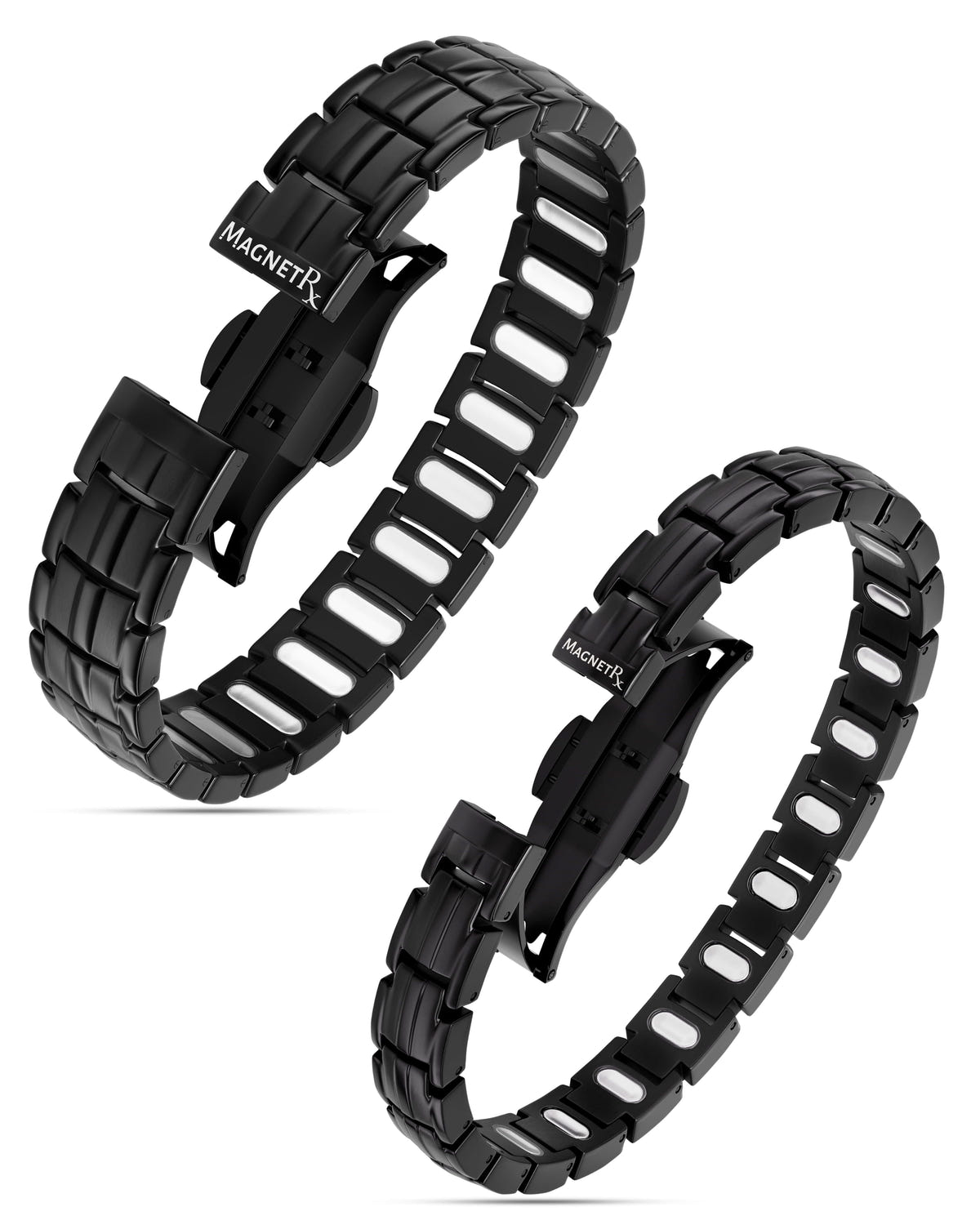 His & Hers Matching Magnetic Bracelets – EllipseMAX Titanium (Black)
