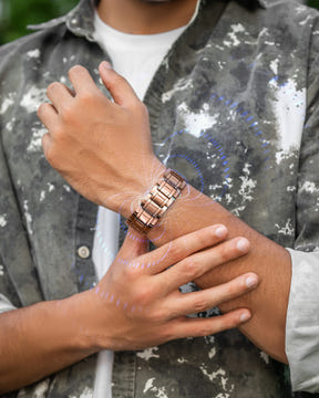 Men’s Copper 3X Magnetic Bracelet Duo – Stealth & Legacy