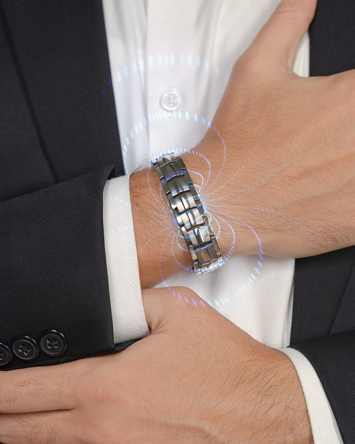 Men’s EllipseMAX Magnetic Bracelet Duo – Black & Gunmetal