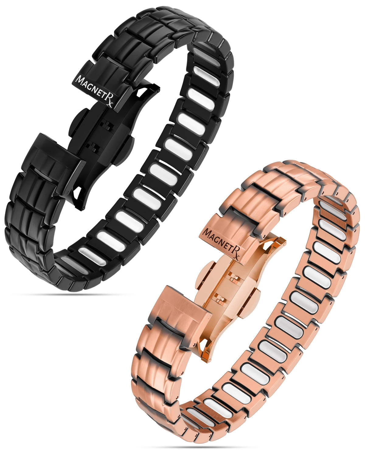 Men’s EllipseMAX Magnetic Bracelet Duo – Copper & Black