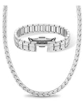 Magnetic Bundles Men’s Power Set – EllipseMAX Magnetic Bracelet + Necklace (Silver) MagnetRX