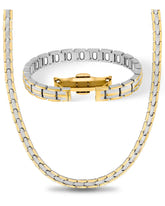 Women’s Power Set – EllipseMAX Magnetic Bracelet + Necklace (Silver / Gold)