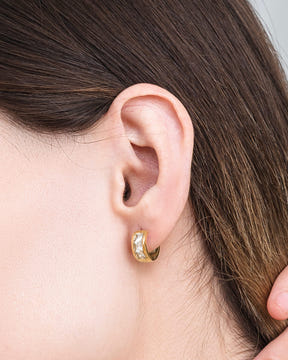Crystal Magnetic Therapy Earrings for Women (Gold)
