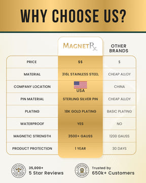 Magnetic Earrings Polished Magnetic Therapy Earrings For Women (Gold | Medium) MagnetRX
