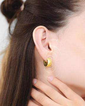 Magnetic Earrings Polished Magnetic Therapy Earrings For Women (Gold | Medium) MagnetRX