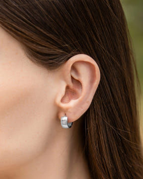 Magnetic Earrings Polished Magnetic Therapy Earrings for Women (Silver) MagnetRX