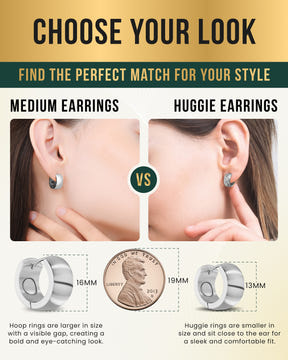 Magnetic Earrings Polished Magnetic Therapy Earrings for Women (Silver | Medium) MagnetRX