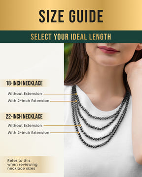 Magnetic Hematite Necklace (6mm Round Beads)