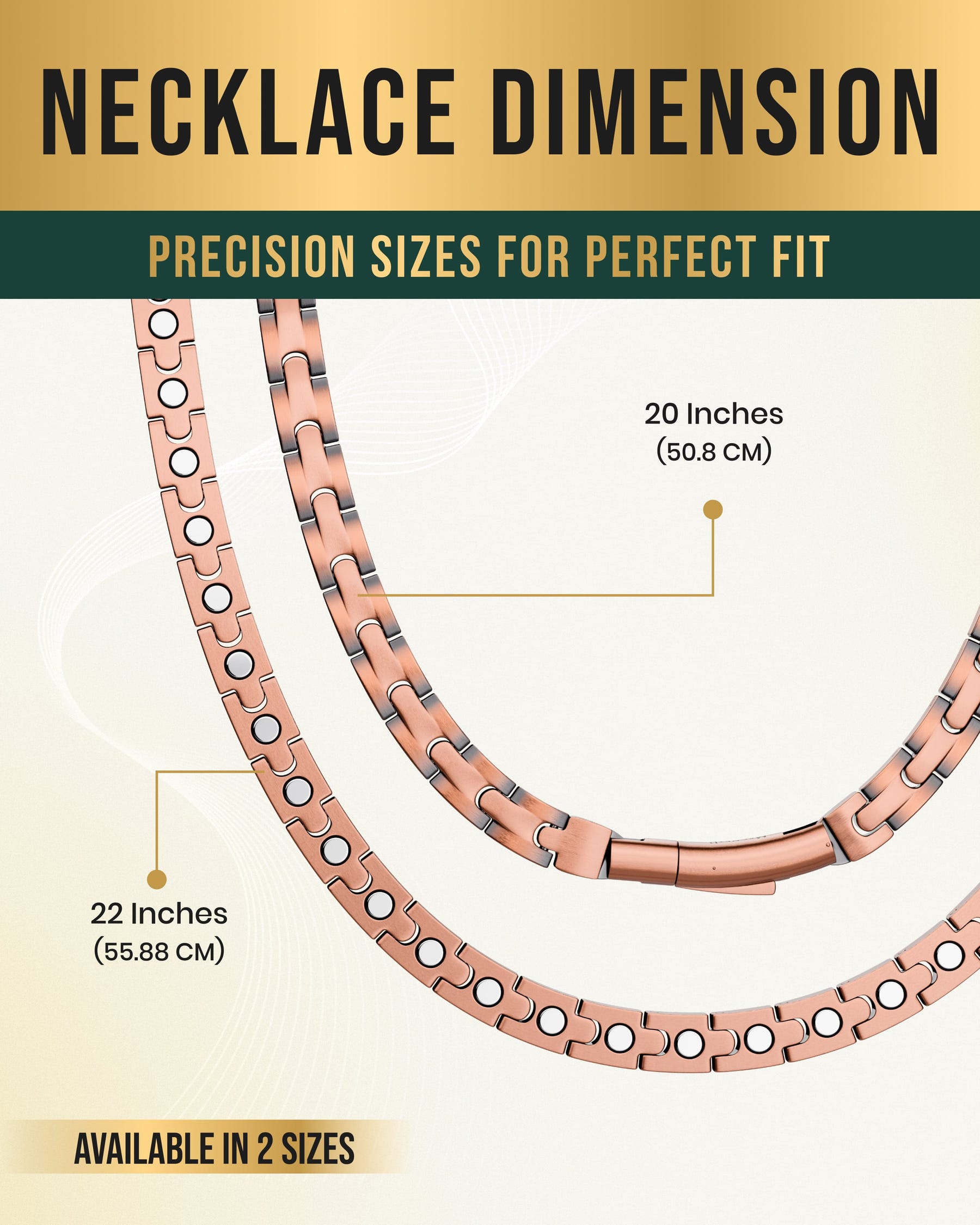 Powerful Copper Magnetic Therapy Necklace Classic Chain