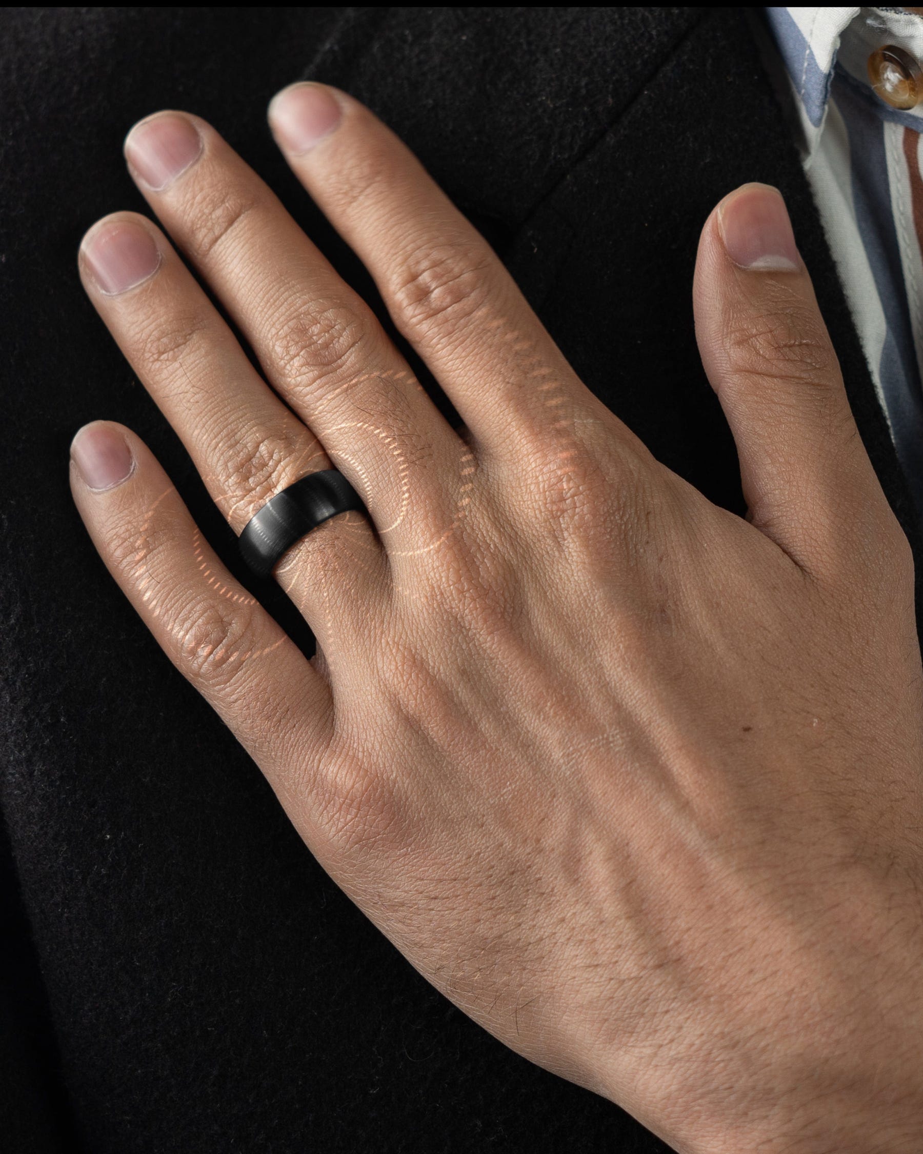 Magnetic Therapy Ring (Brushed Black)