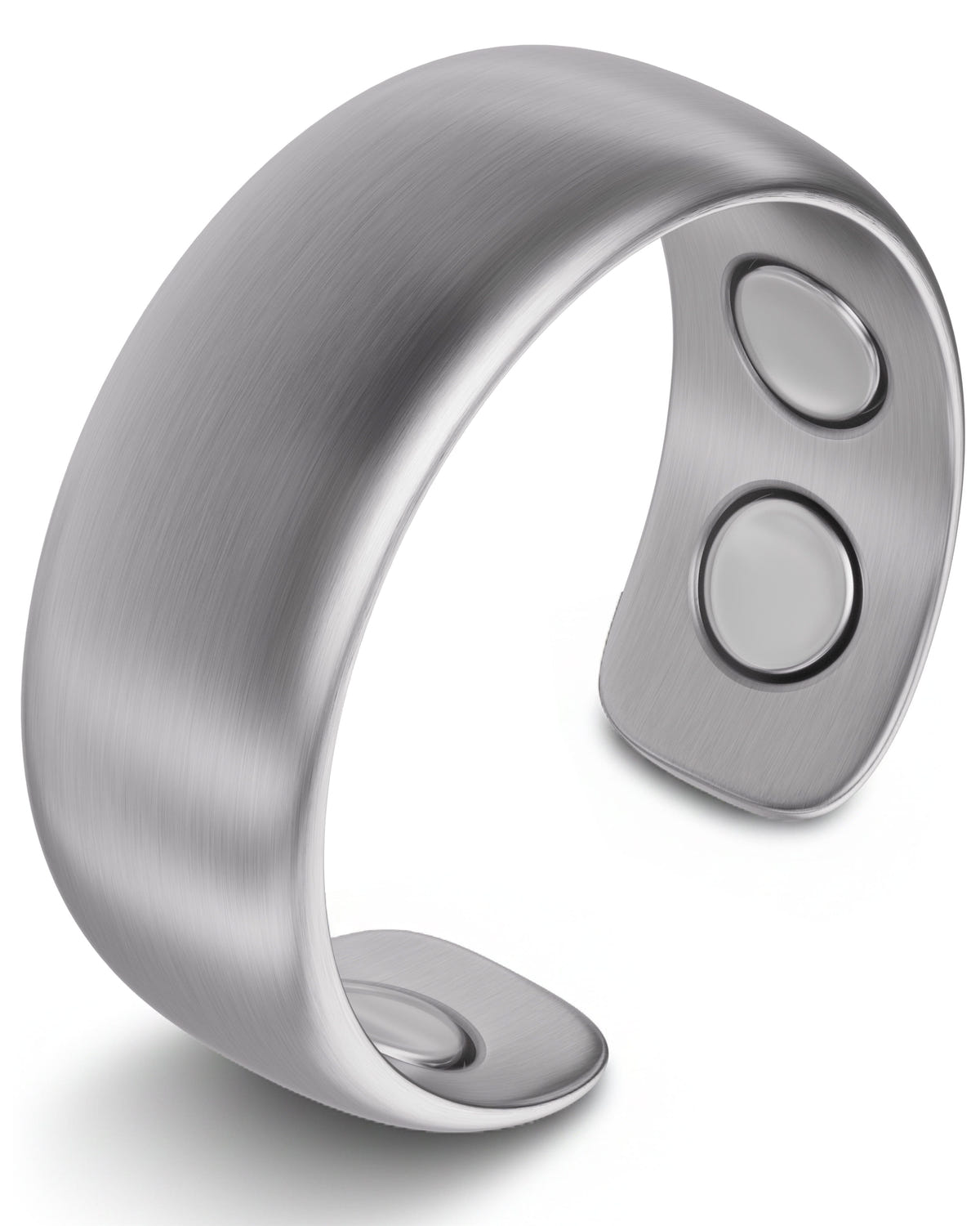 Magnetic Therapy Ring (Brushed Silver)