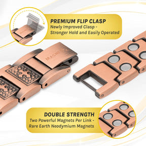 Ultra Strength Pure Copper Magnetic Bracelet (Cross)